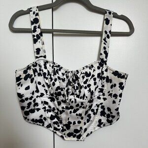 Cotton Candy LA Cow Print Corset - Size M